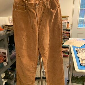 Talbots Women's Tan Corduroy Straight Leg Pants